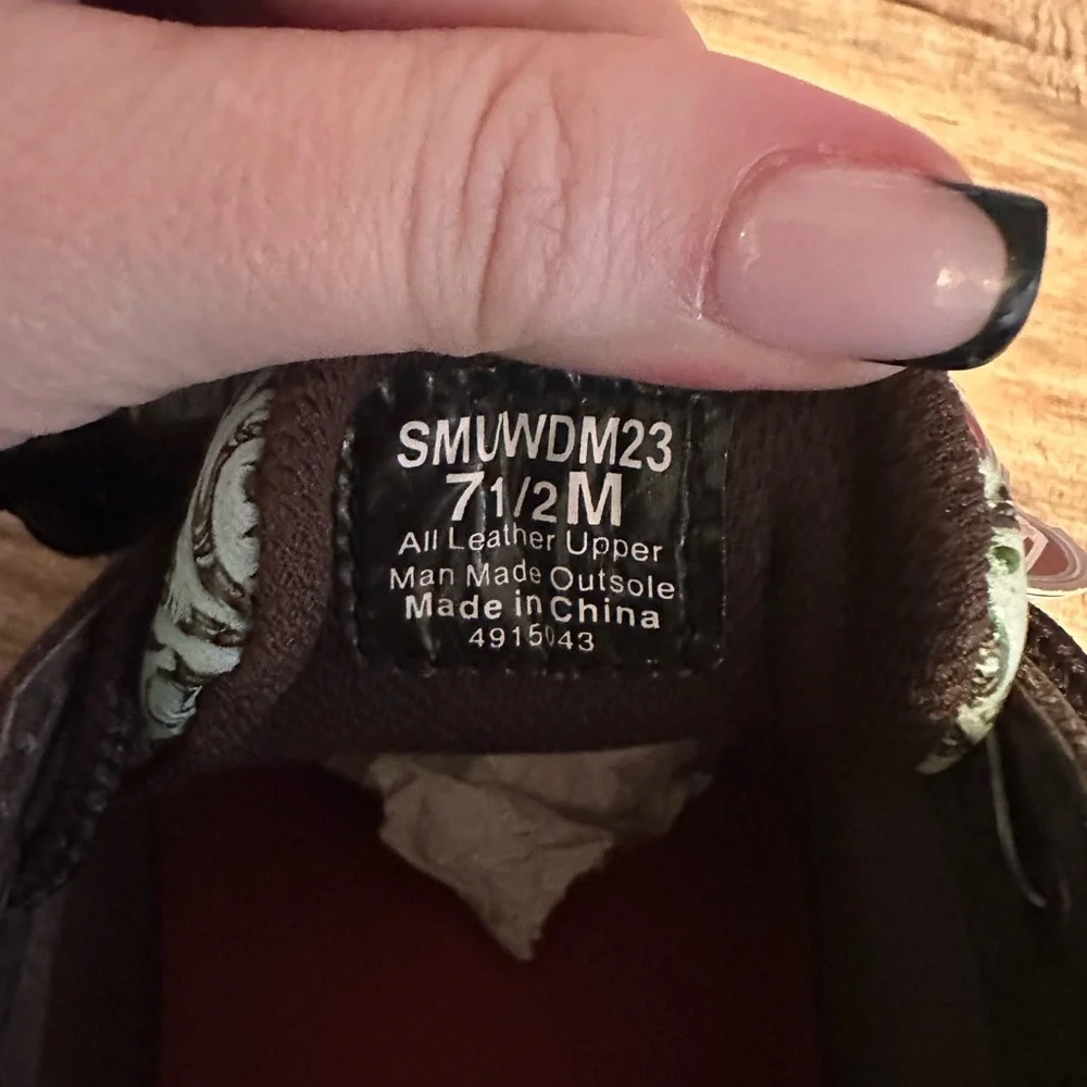 NWT Twisted X Women’s Turquoise Tooled Boat Shoes Size 7.5 - Picture 7 of 9